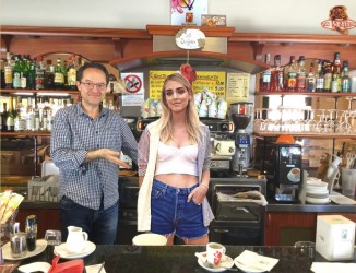 Adria con l’influencer