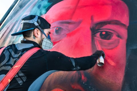 Street Art: il Marco Polo in 3 D ad Adria, Murales di Storia Veneta